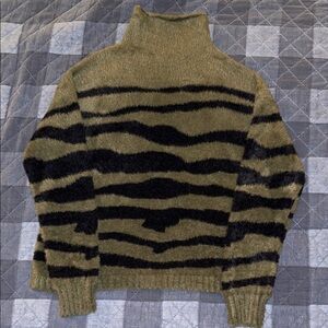 Striped Turtleneck Sweater